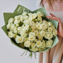 Белые кустовые розы от 9 шт. Белые кустовые розы от 9 шт.