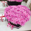 101 розовая роза в сердце - микс 101 розовая роза в сердце - микс