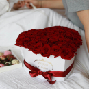 51 красная роза - сердце 51 красная роза - сердце