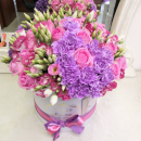 Гвоздики с эустомой в миксе - 51 шт. Гвоздики с эустомой в миксе - 51 шт.