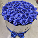 31 синяя роза в коробке 31 синяя роза в коробке