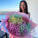 25 разноцветных гипсофил в букете 25 разноцветных гипсофил в букете