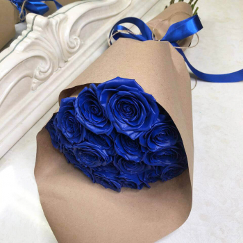 15 синих роз в букете 15 синих роз в букете