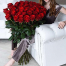 Букет красных роз 90 см. от 9 шт. Букет красных роз 90 см. от 9 шт.