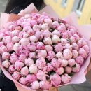 101 розовый пион в букете 101 розовый пион в букете