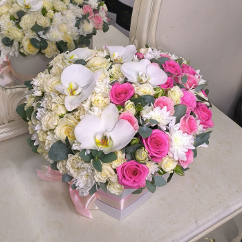 Дикая орхидея в сердце от 51 шт.