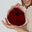 9 красных роз в букете  9 красных роз в букете