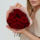 9 красных роз в букете  9 красных роз в букете