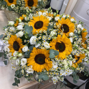 Подсолнухи с ромашками в корзине - 51 шт. Подсолнухи с ромашками в корзине - 51 шт.