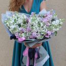 51 бело-розовая маттиола в букете 51 бело-розовая маттиола в букете