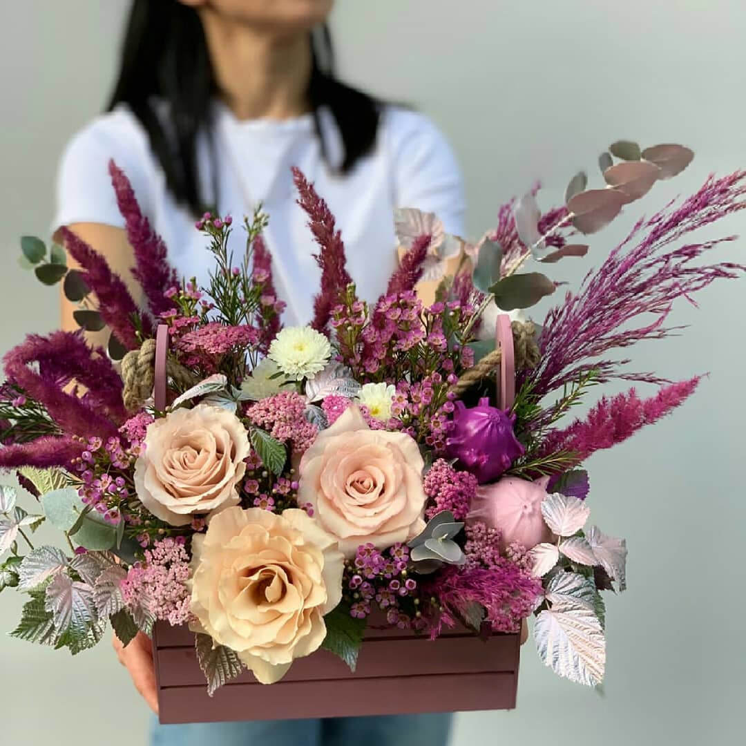 Сухоцвет роз и статицы - 31 шт. Сухоцвет роз и статицы - 31 шт.