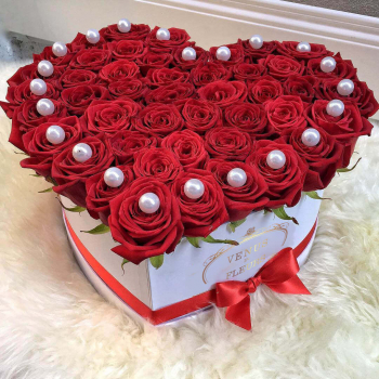 51 красная роза (сердце)