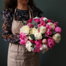 Букет невесты из нежных пионов - 19 шт. Букет невесты из нежных пионов - 19 шт.