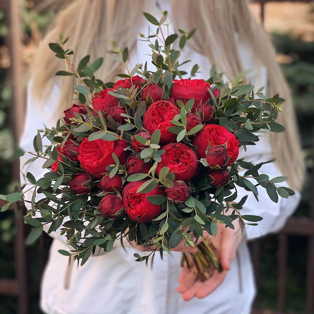 Букет невесты из пионовидных роз - 11 шт. Букет невесты из пионовидных роз - 11 шт.