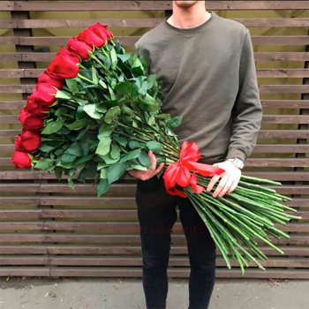 Красные розы - 120 см. от 25 шт. Красные розы - 120 см. от 25 шт.