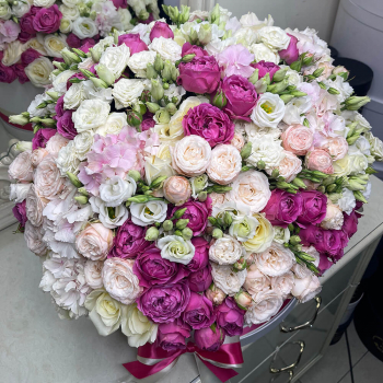 Микс с пионовидными розами от 51 шт.