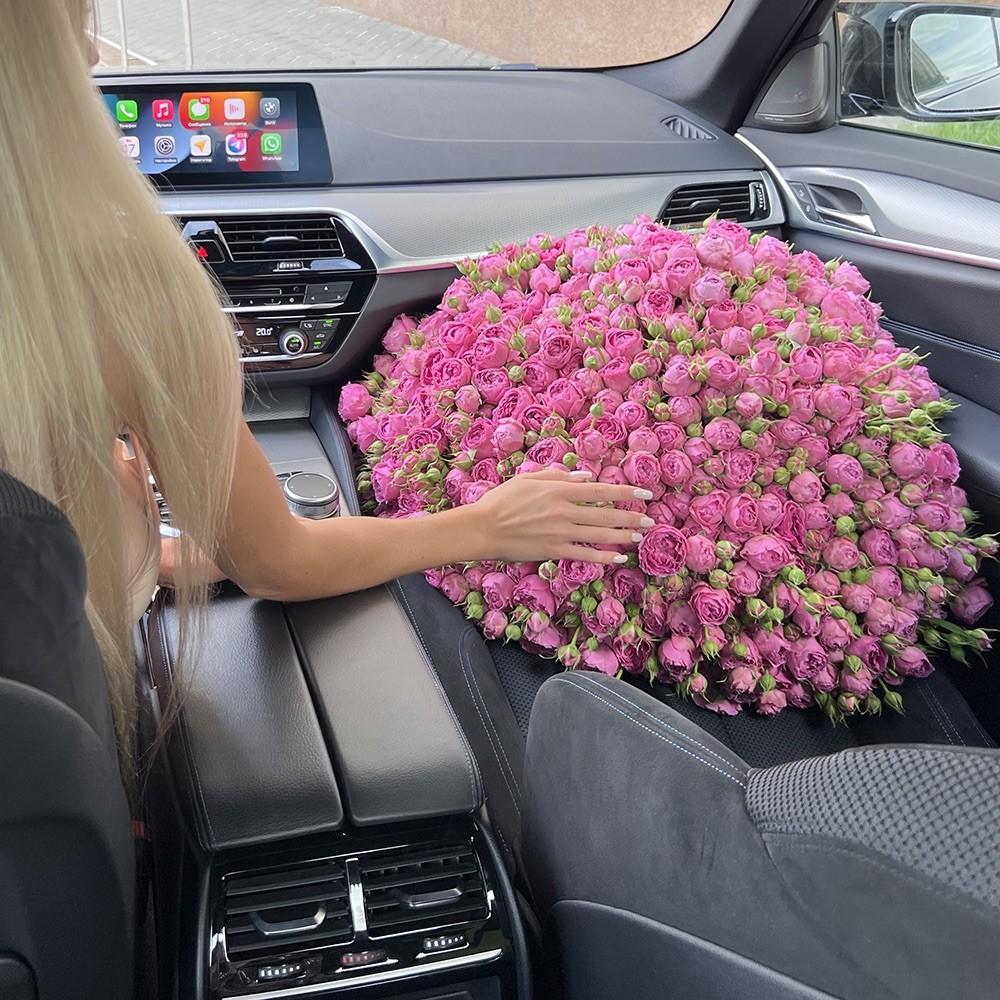 Букет пионовидных розовых роз - 101 шт. Букет пионовидных розовых роз - 101 шт.