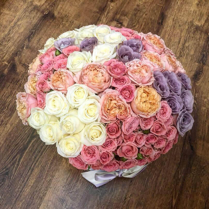 Микс с пионовидными розами - 41 шт. Микс с пионовидными розами - 41 шт.