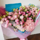 Букет из эустом и пионовидных роз - 21 шт. Букет из эустом и пионовидных роз - 21 шт.