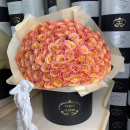 81 оранжевая роза в букете 81 оранжевая роза в букете