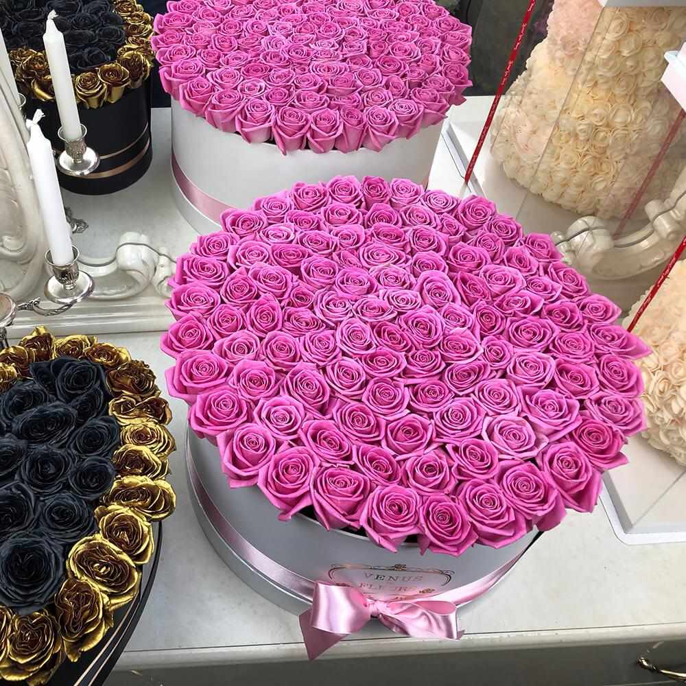 81 розовая роза в коробке 81 розовая роза в коробке