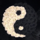 Черно-белые розы "Инь-Янь" - 81 шт. Черно-белые розы "Инь-Янь" - 81 шт.