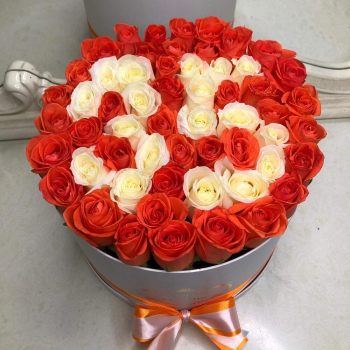 Коралловые розы с датой - 51 шт.