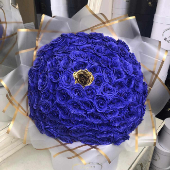 Букет синих роз - 101 шт.