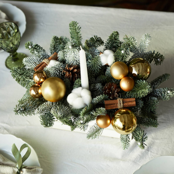 Новогодний букет в кашпо - 19 шт.