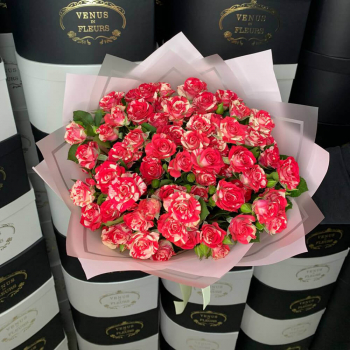 Кустовые розы Файер Воркс от 9 шт.