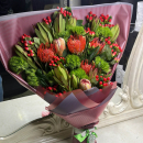 Мужской букет с протеей - 39 шт. Мужской букет с протеей - 39 шт.