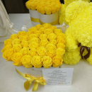 Желтые розы в сердце от 41 шт. Желтые розы в сердце от 41 шт.