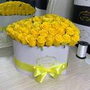 Желтые розы в сердце от 41 шт. Желтые розы в сердце от 41 шт.