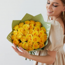 Желтые розы в букете от 9 шт. Желтые розы в букете от 9 шт.