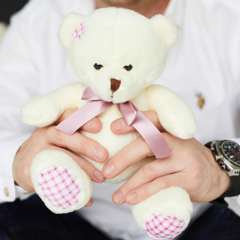 Белый мишка 20 см.