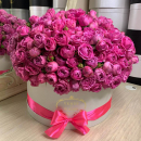 Розовые пионовидные розы - 101 шт. Розовые пионовидные розы - 101 шт.