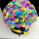 Радужные розы (шар) от 51 шт. Радужные розы (шар) от 51 шт.