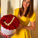Красные розы с буквой от 51 шт. Красные розы с буквой от 51 шт.