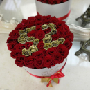 Красные розы с датой от 51 шт. Красные розы с датой от 51 шт.