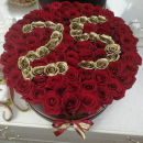 Красные розы с датой от 51 шт. Красные розы с датой от 51 шт.