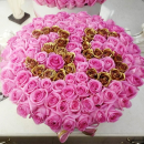 Розовые розы "Gold date" от 51 шт. Розовые розы "Gold date" от 51 шт.