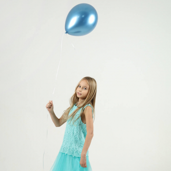 Хромированный голубой шар