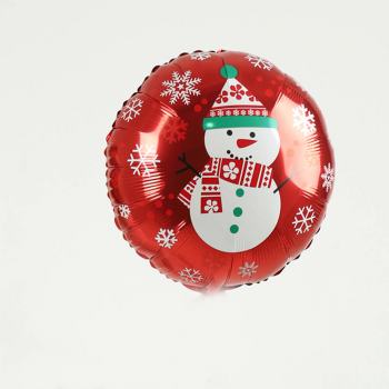 Шар круглый новогодний - снеговик