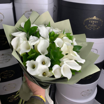 Букет белых калл - 29 шт. Букет белых калл - 29 шт.