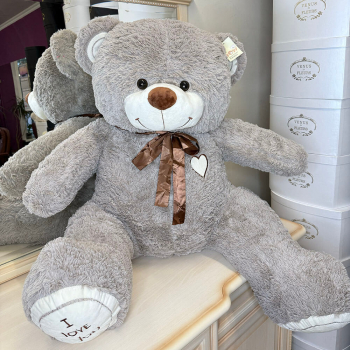 Мишка Феликс серый - 80 см.