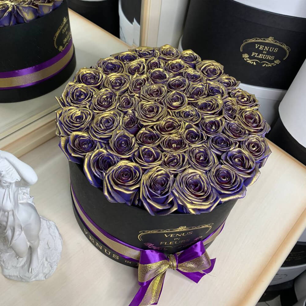 Бронзовые розы в коробке от 9 шт. Бронзовые розы в коробке от 9 шт.