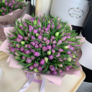 201 сиреневый тюльпан в букете 201 сиреневый тюльпан в букете