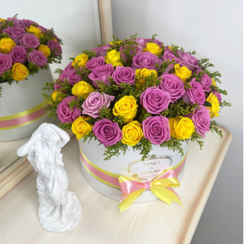 Летний букет в коробке - 51 шт. Летний букет в коробке - 51 шт.