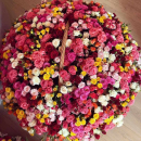 Микс из кустовых роз в корзине от 81 шт. Микс из кустовых роз в корзине от 81 шт.