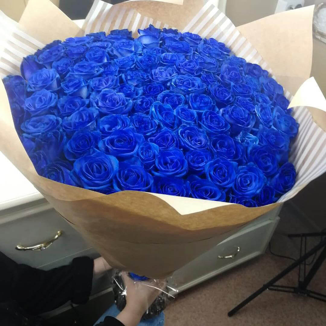 Синие букеты цветов